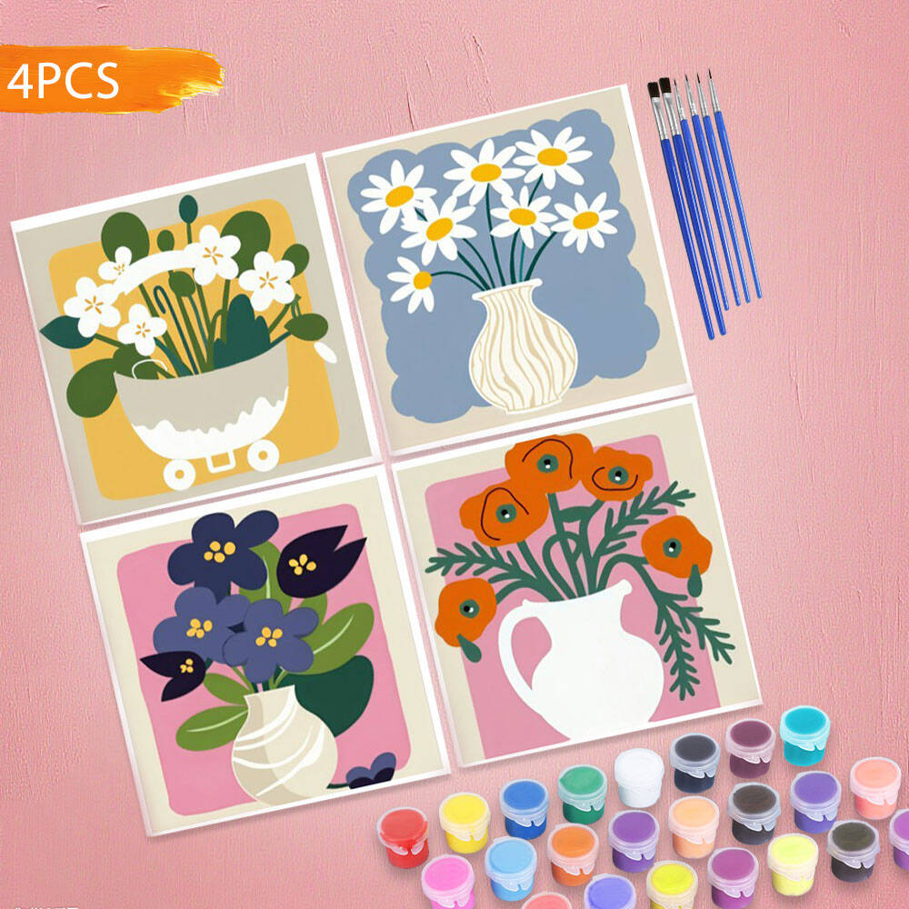Art Craft Easy - HUACAN Easy-to-learn Colorful Oil Painting Flower