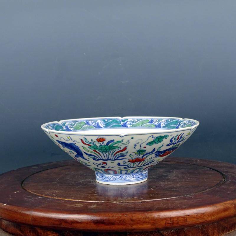 Art Craft Hat - Chinese Hand Painted Color Lotus Fish