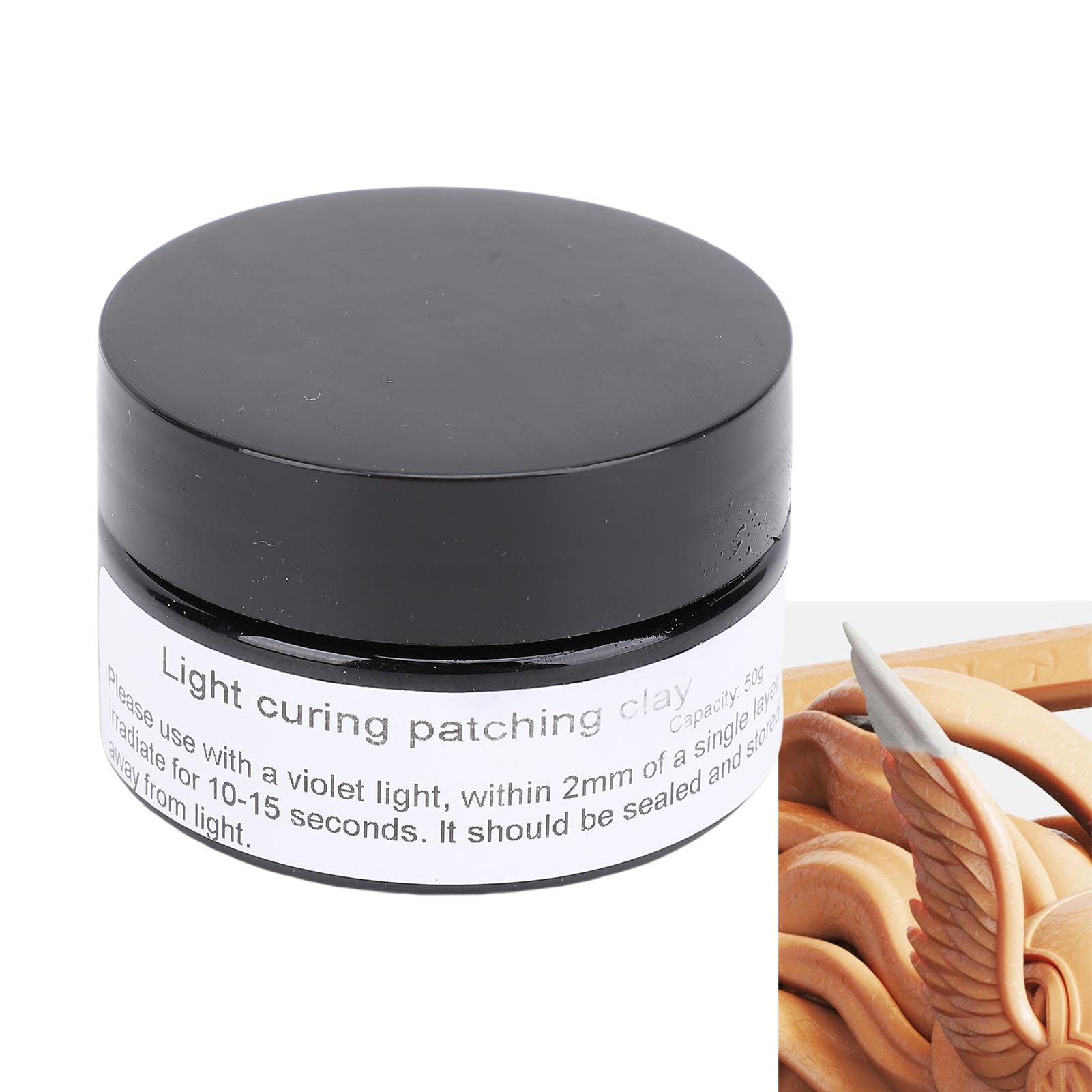 Light Art And Craft - Ultra Violet Curing Putty 50g Multipurpose