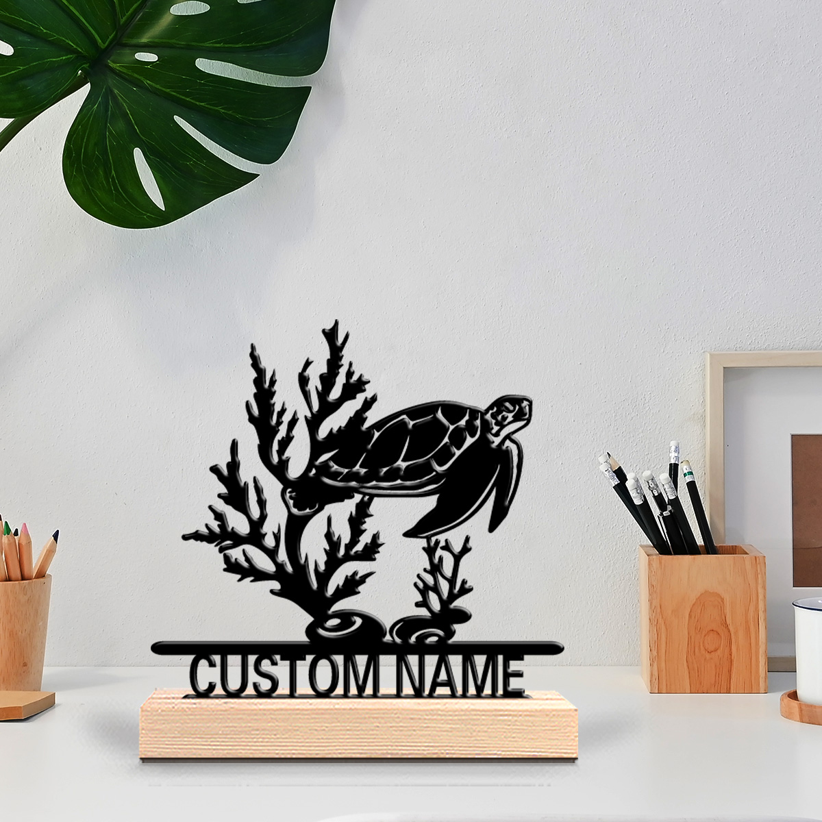 Letter S Art Craft - 1pc Abstract Sea turtle Custom Letter