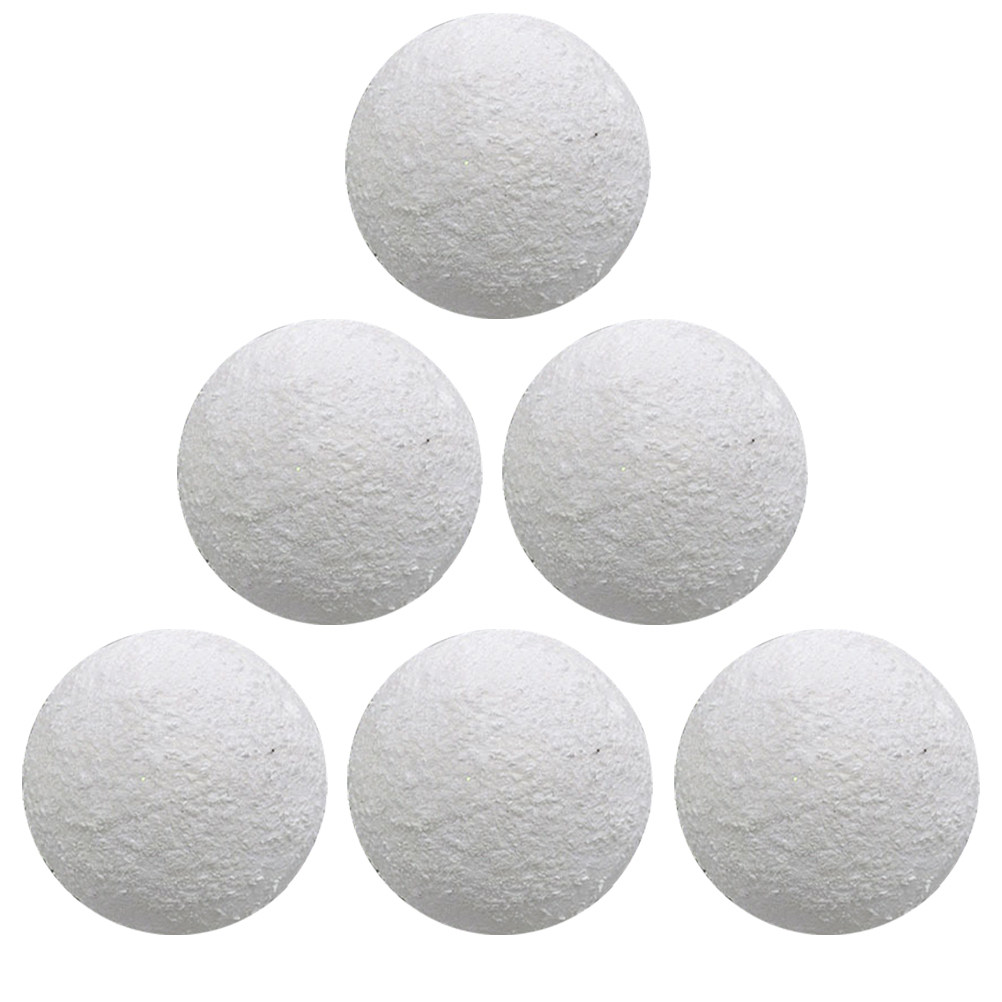 Art And Craft Xmas Tree - 6Pcs White Xmas Ball Solid Dense