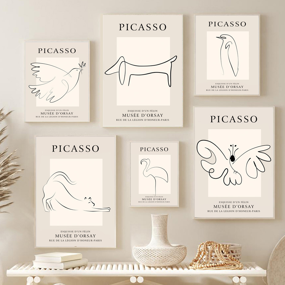 Art Craft Butterfly - Dog Cat Dove Flamingo Butterfly Picasso