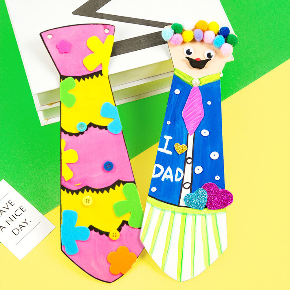 Art And Craft For Father'S Day - 5Pcs Wooden Necktie Fathers Day Craft
