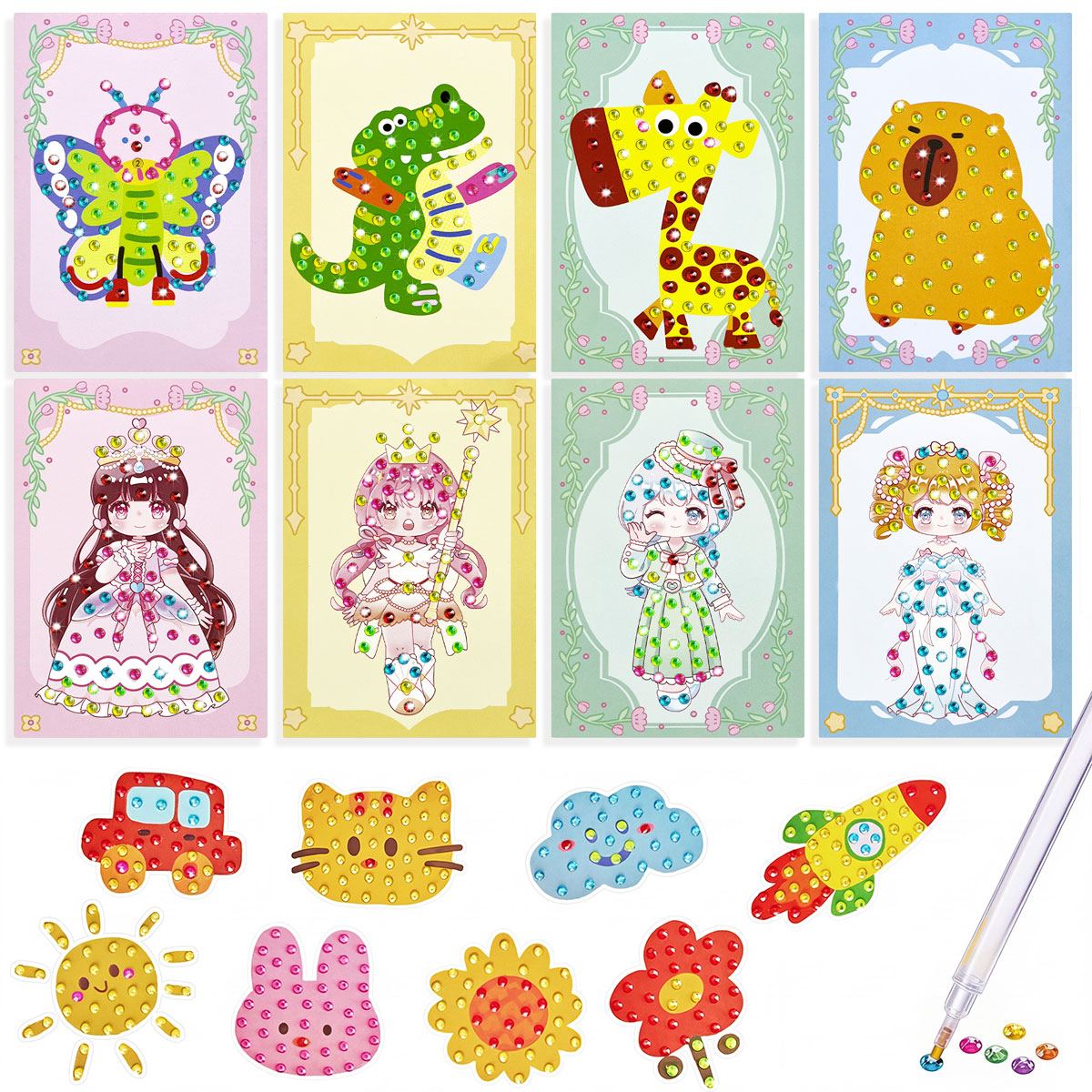 Art Craft Activities - 16 Pcs Gem Kit DIY Arts