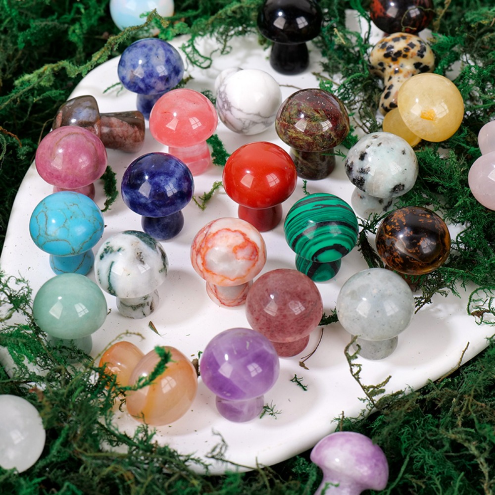 Art And Craft Jungle - Natural Crystal Mushroom Gemstone Quartz Jungle