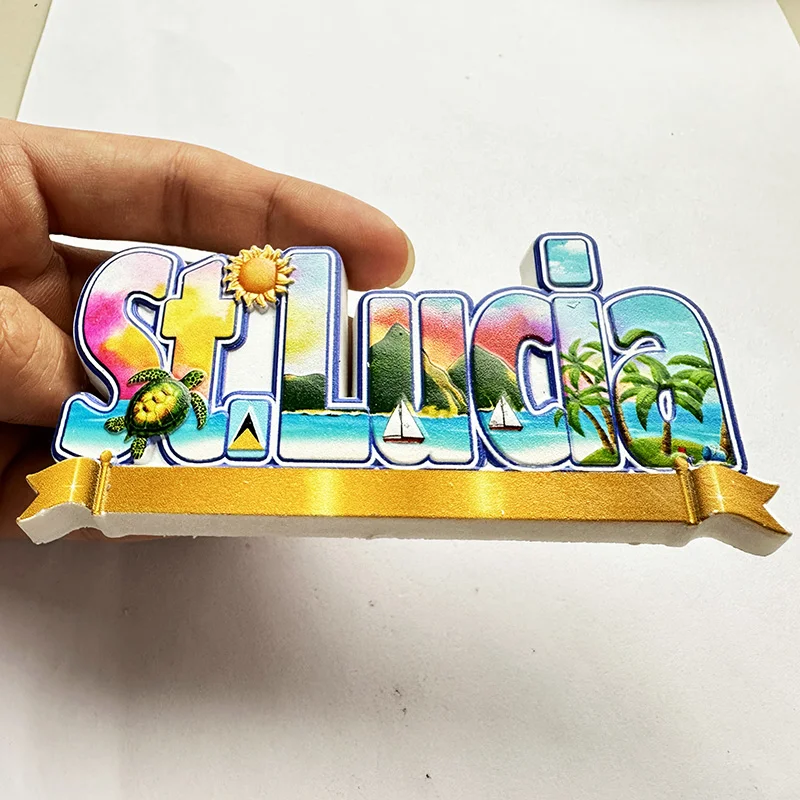 Letter S Art Craft - St. Lucia West Indies, Beach 3D