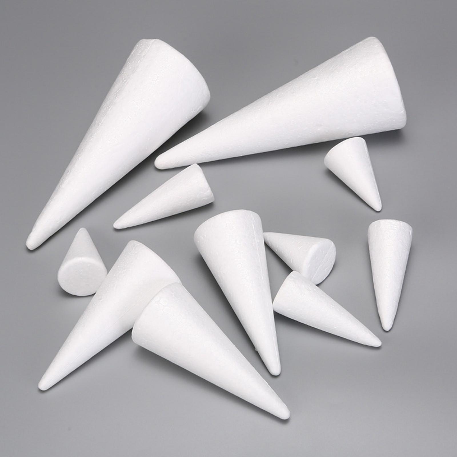 Art Craft Activities - 15Pcs Craft Foam Cones White Polystyrene