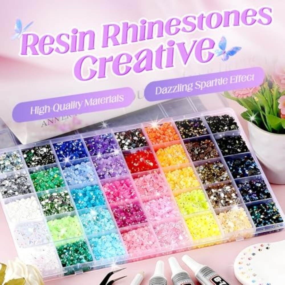 Art Craft Hat - Multicolor Resin Rhinestone Kit Sparkling DIY
