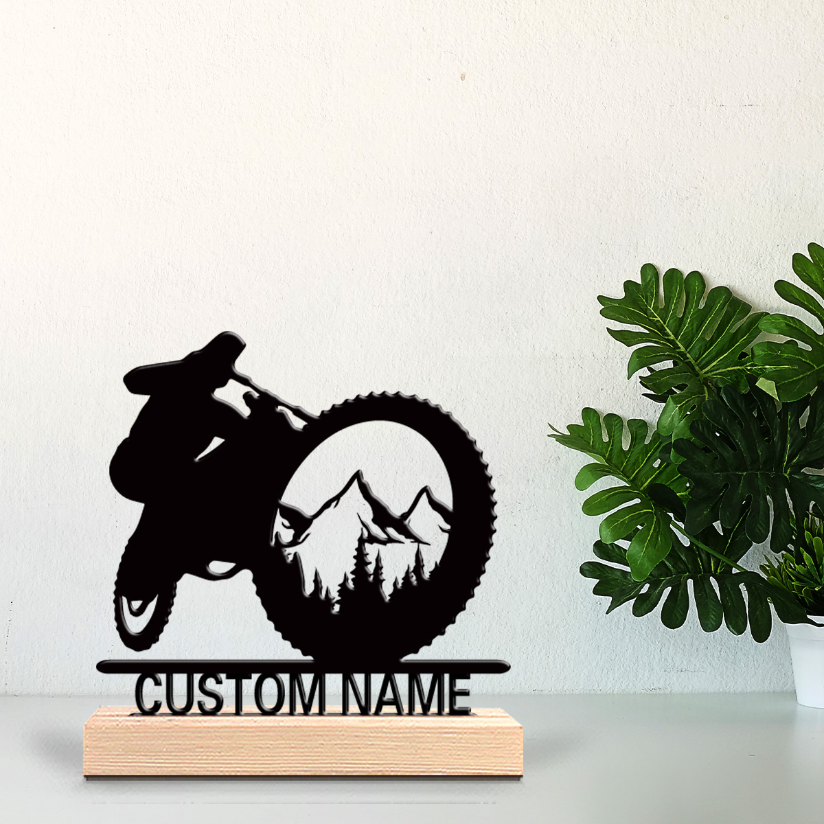 Art Craft Names - 1pc Motorcycle Mountain View Custom Name
