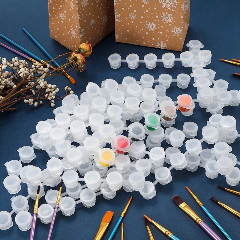 Art Craft Cup - 10strips 60pots Empty Paint Strips Mini