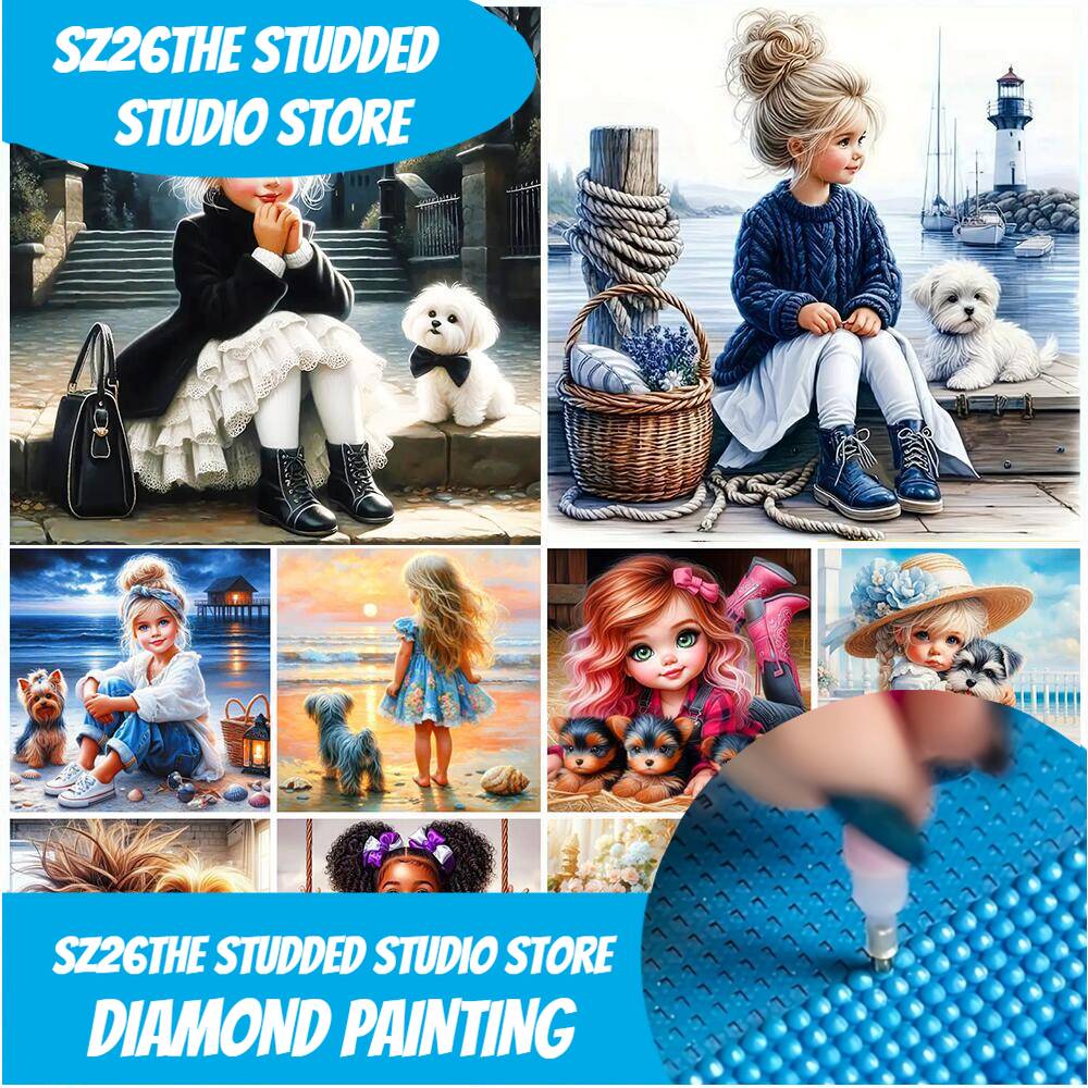 Art Craft Girl - Sz26The Studded Diy Diamond Mosaic Portrait
