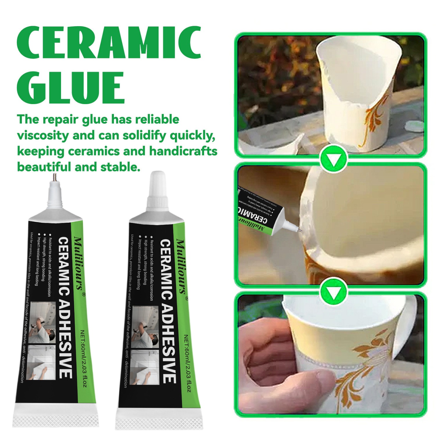 Art Craft Cup - Ceramic Repair Glue Ultra-Strong Fix Sealer
