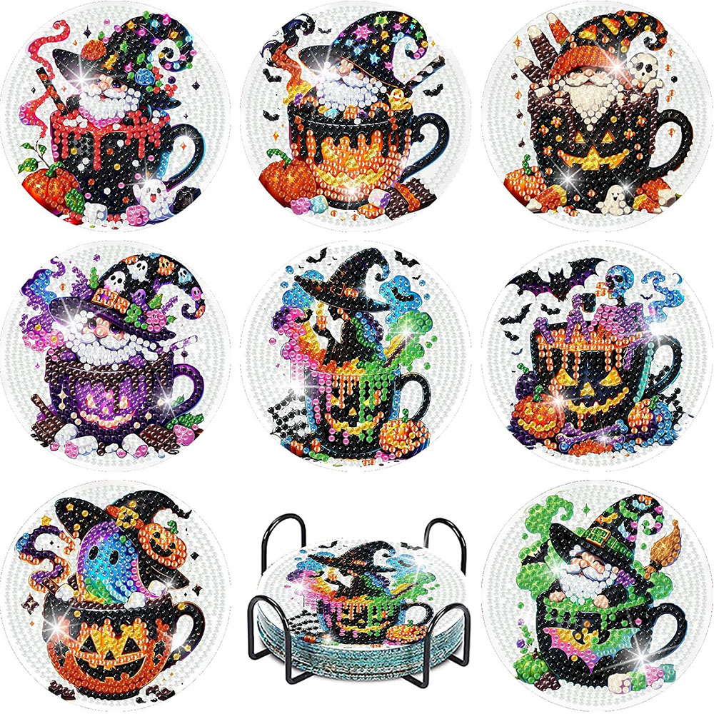 Craft Art Set - 8PCS 5D Halloween Gnome Diamond Painting