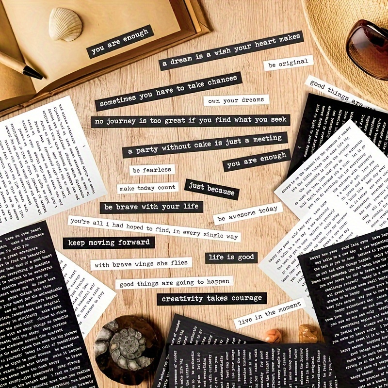 Art Craft Journal - 406pcs Inspirational Quote Stickers Positive for