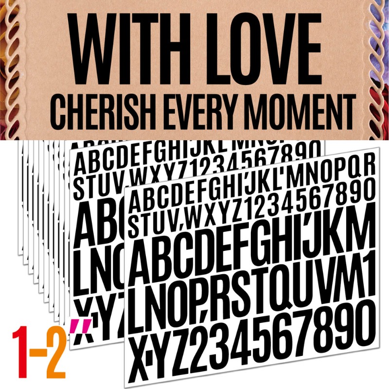 Letter S Art Craft - 1+2 Inch Mixed Alphabet Number Stickers