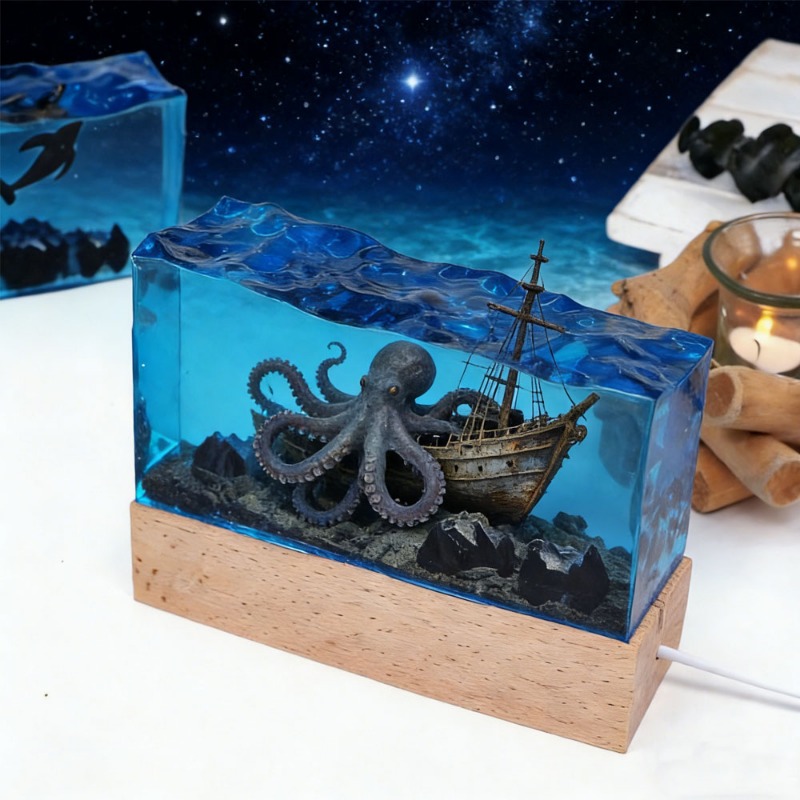 Light Art And Craft - DIY Resin Craft Light Underwater Landscape
