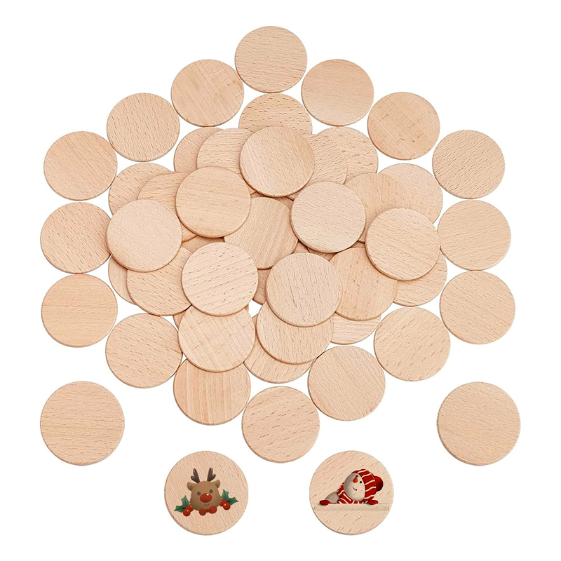 Letter S Art Craft - 25-70mm Natural Beech Wood Round Coins,