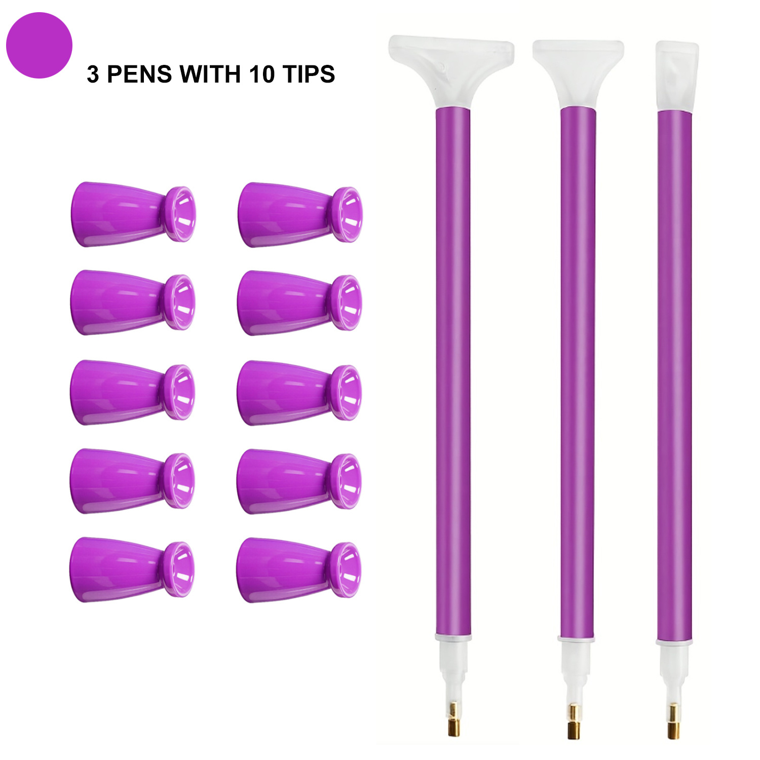 Craft Art Set - 10 Silicone Tips & 3 Pens