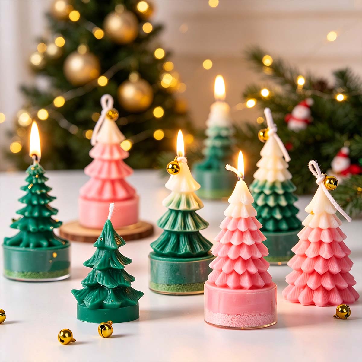 Art And Craft Xmas Tree - 3D Christmas Tree Silicone Candle Mold