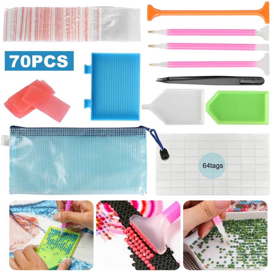 Art Craft Kits For Adults - 70pcs 5D Painting Tools Accessories Kits,