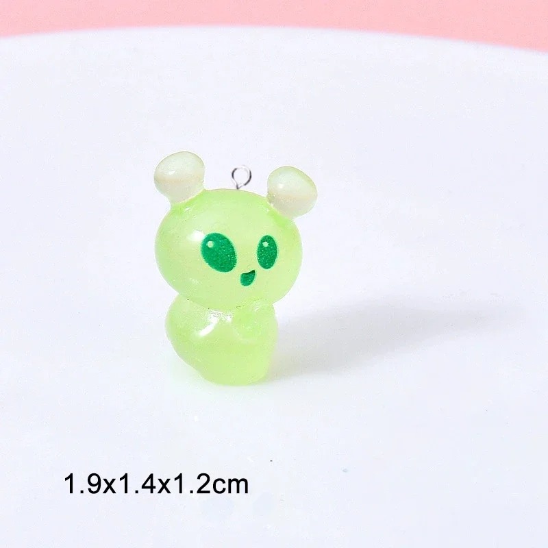 10Pcs Luminous Mini Green Alie - Art Craft Items 评论和价格