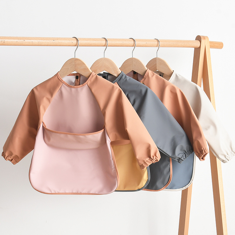 Kids Baby Long Sleeved PU Bibs - Art Craft Easy 评论和价格