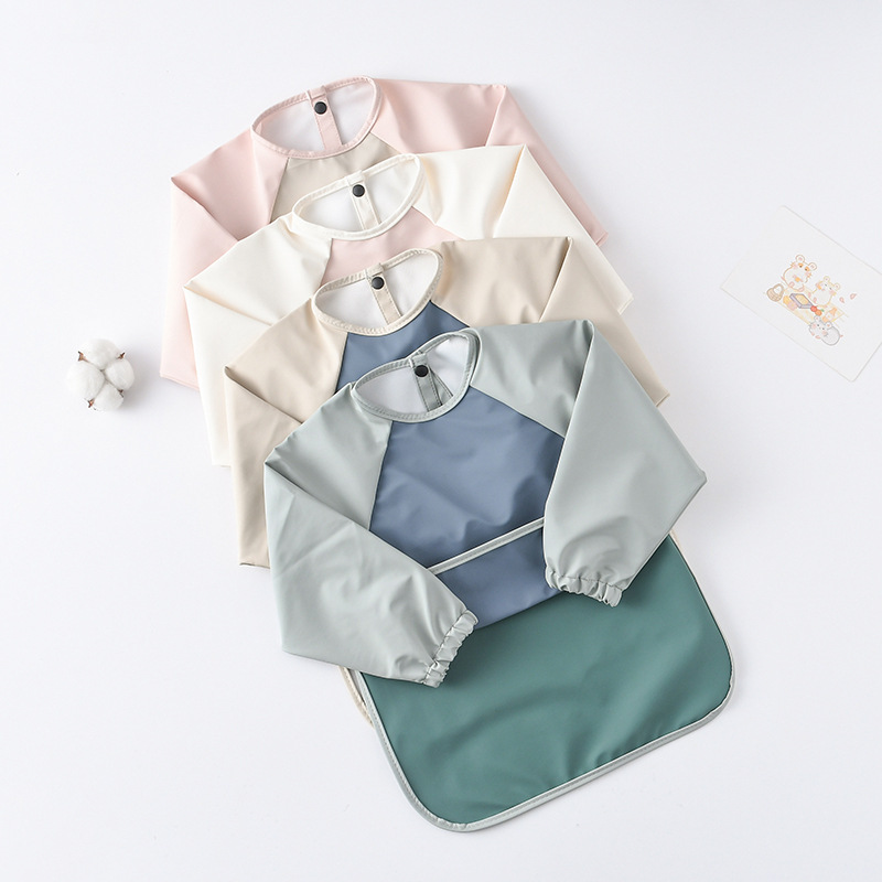 Kids Baby Long Sleeved PU Bibs - Art Craft Easy 评论和价格