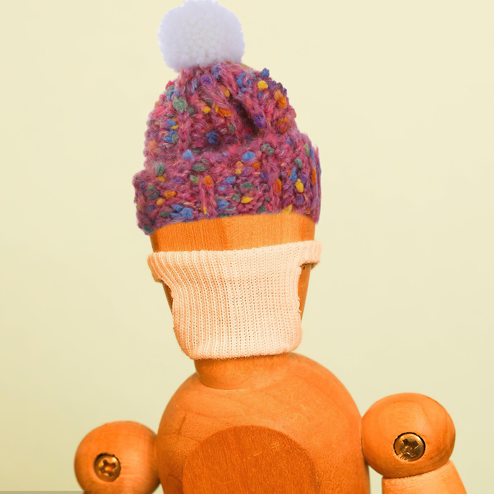 2Pcs Tiny Knitted Wool Hats Mi - Art Craft Hat 评论和价格