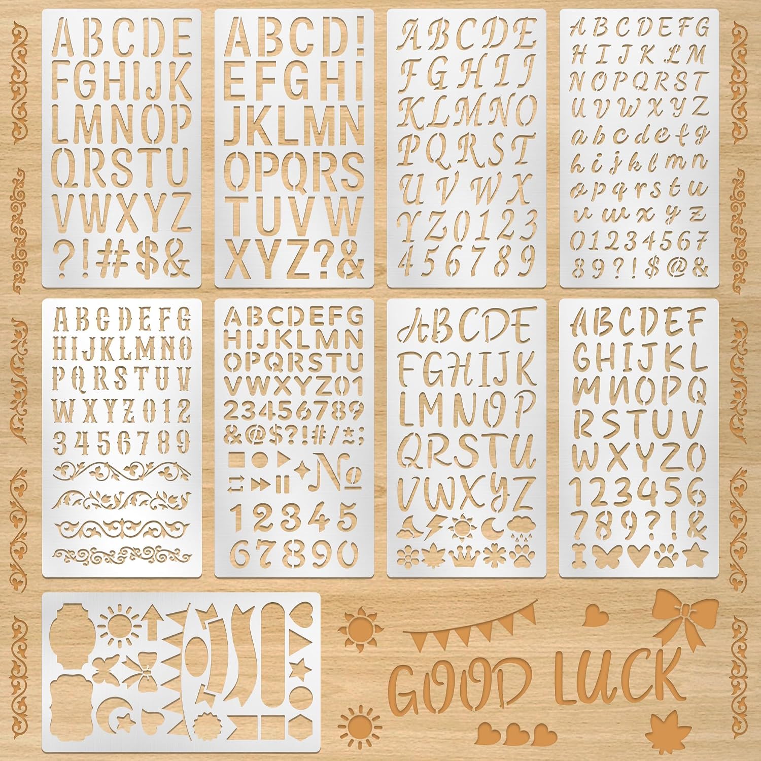 9Pcs Metal Letter Number Stenc - Letter S Art Craft 评论和价格