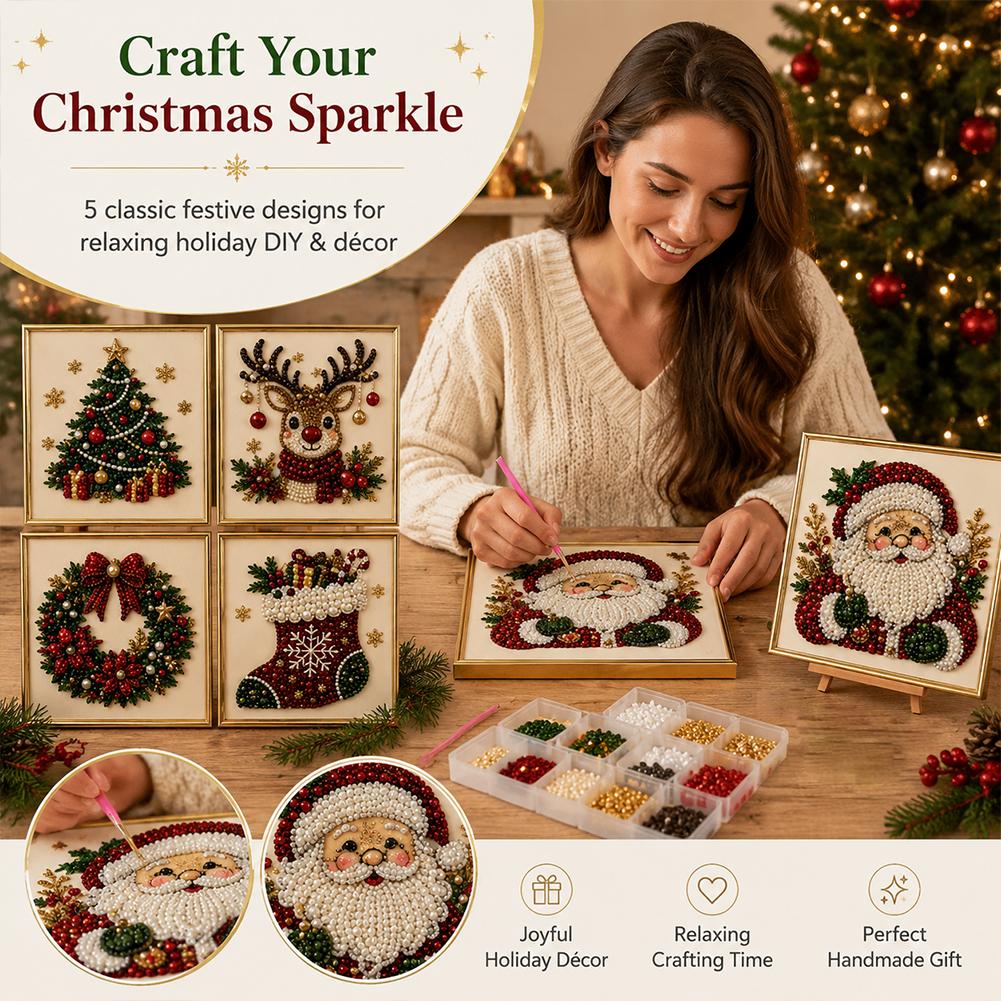 Christmas Santa Claus Pearl Ar - Art Craft Kits For Adults 评论和价格