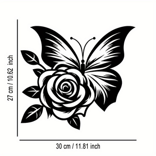 1 Iron Butterfly Rose Metal Wa - Art Craft Logo Design 评论和价格