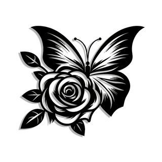 1 Iron Butterfly Rose Metal Wa - Art Craft Logo Design 评论和价格