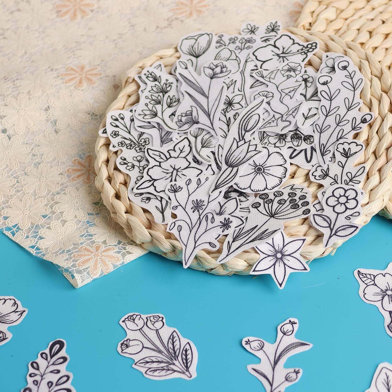 50Pcs Water Soluble Embroidery - Art Craft Items 评论和价格