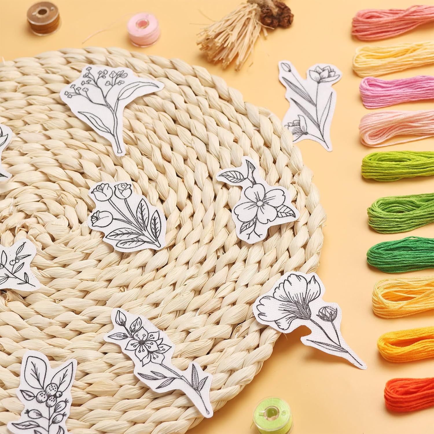 50Pcs Water Soluble Embroidery - Art Craft Items 评论和价格
