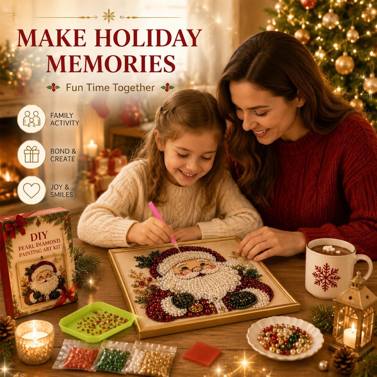 DIY Christmas Pearl Diamond Pa - Art Craft Kits For Adults 评论和价格