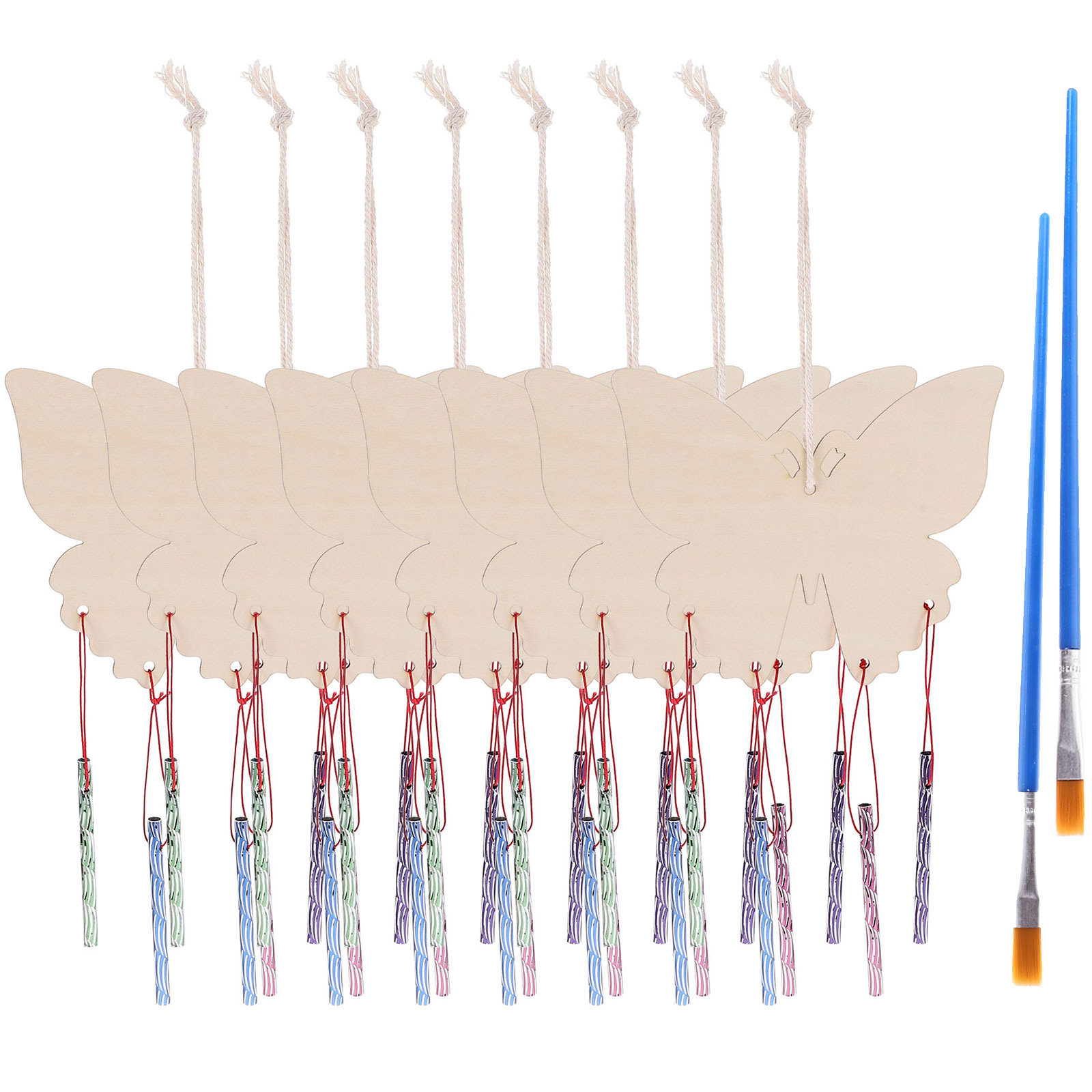 1Set DIY Butterfly Wind Chime  - Art Craft Butterfly 评论和价格