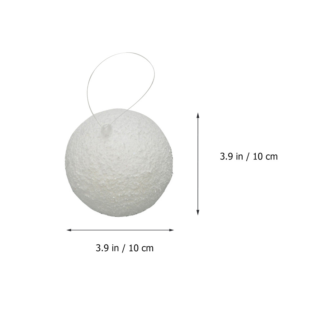 6Pcs White Xmas Ball Solid Den - Art And Craft Xmas Tree 评论和价格
