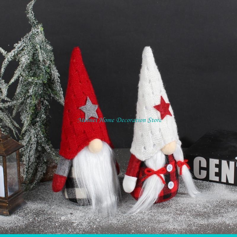 H7BF Knitted Star Hat Gnome Ar - Art Craft Hat 评论和价格
