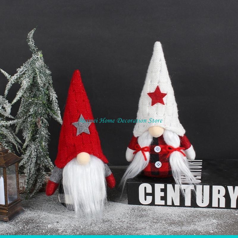 H7BF Knitted Star Hat Gnome Ar - Art Craft Hat 评论和价格