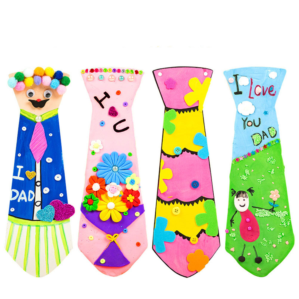 5Pcs Wooden Necktie for Father - Art And Craft For Father'S Day 评论和价格