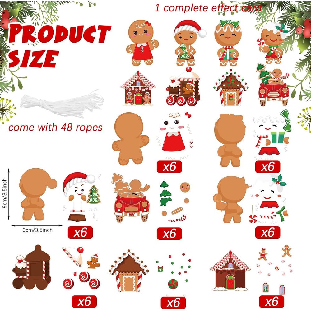 48 Pcs DIY Arts and Crafts Tre - Art And Craft Xmas Tree 评论和价格