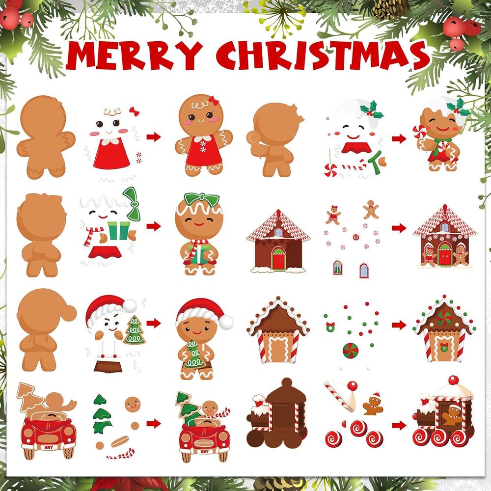 48 Pcs DIY Arts and Crafts Tre - Art And Craft Xmas Tree 评论和价格