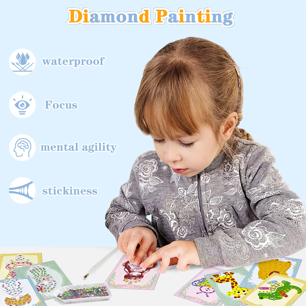 16 Pcs Gem Kit DIY Arts Crafts - Art Craft Activities 评论和价格