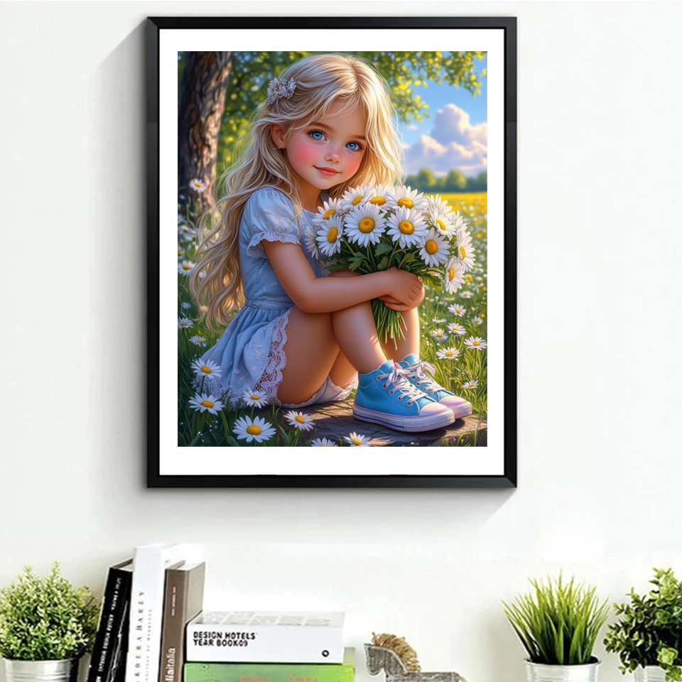 Frameless,5D DIY Diamond Paint - Art Craft Girl 评论和价格