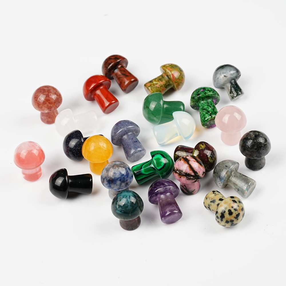 Natural Crystal Mushroom Gemst - Art And Craft Jungle 评论和价格