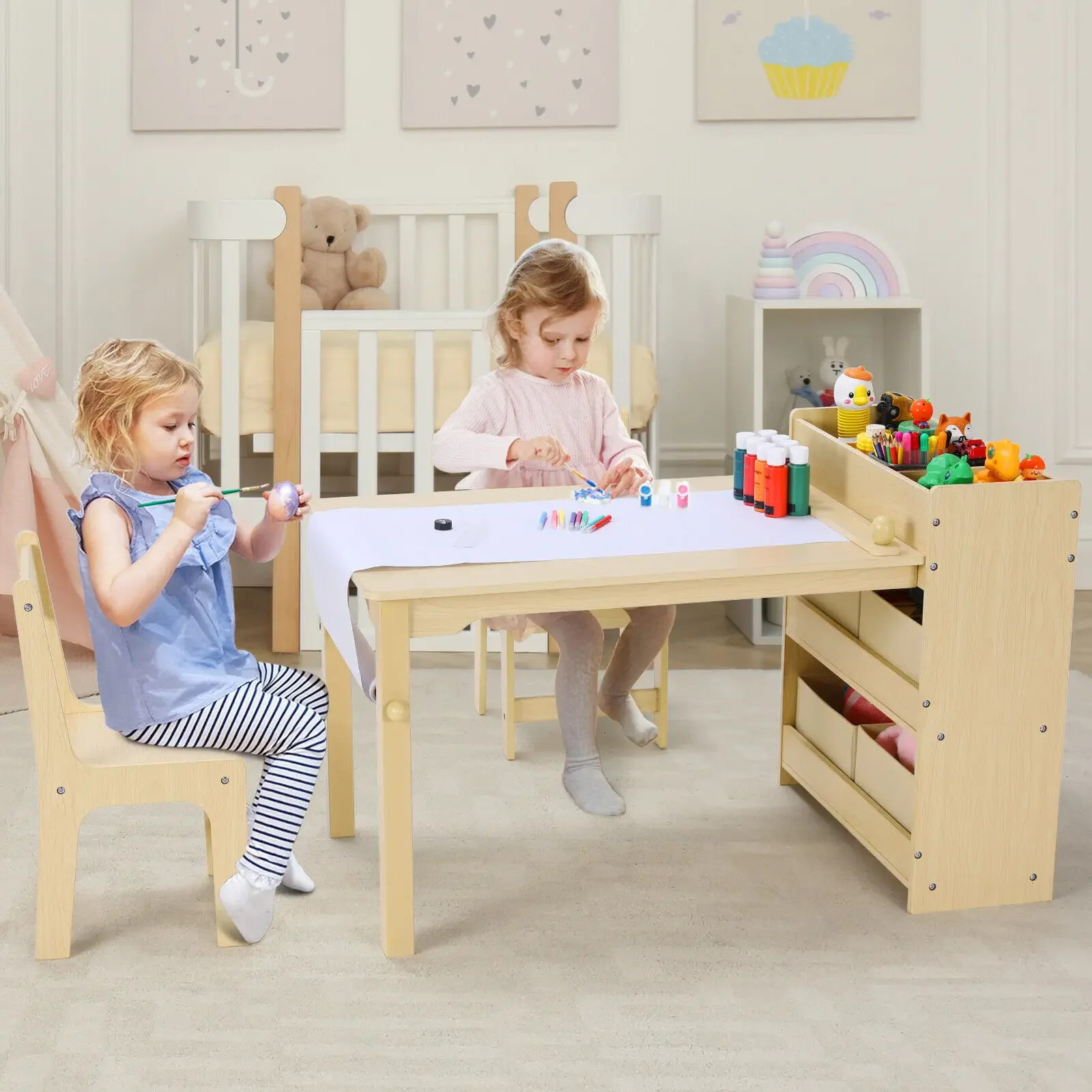 Kids Art Table & 2 Chairs Set  - Art And Craft Quotes For Kids 评论和价格
