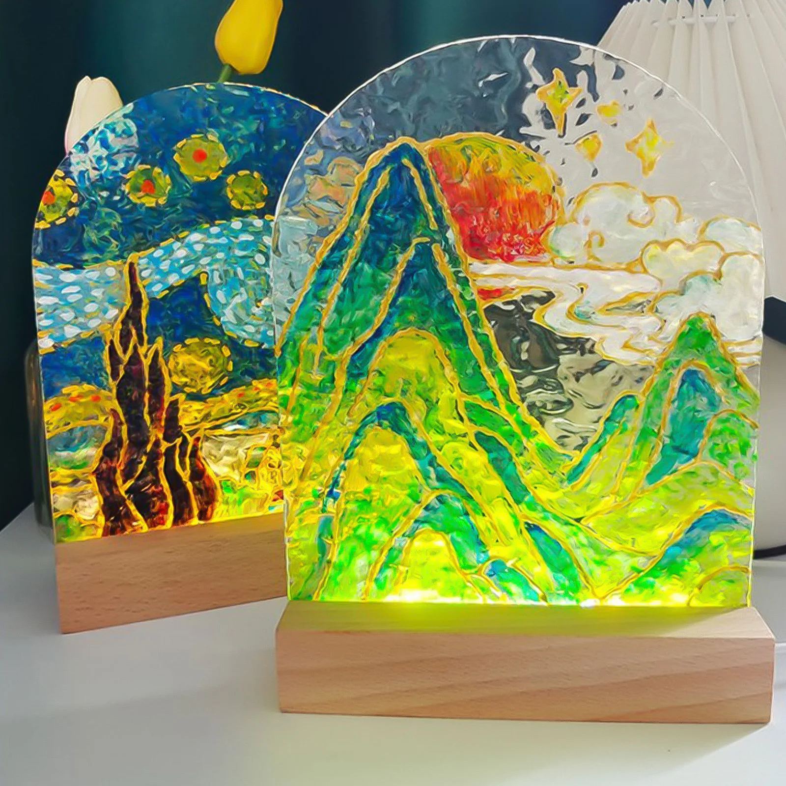 1-10pcs LED Wood Light Display - Light Art And Craft 评论和价格