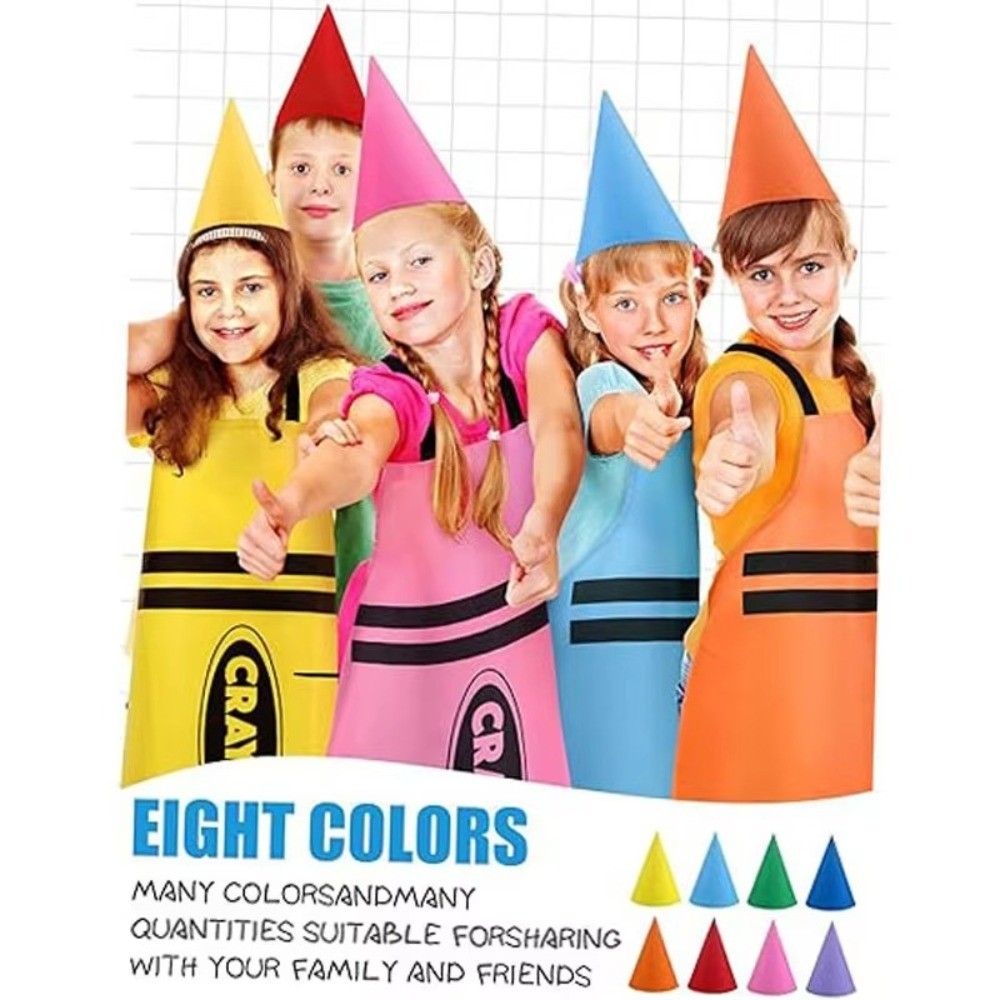 New Colorful Crayon Themed Gno - Art Craft Hat 评论和价格