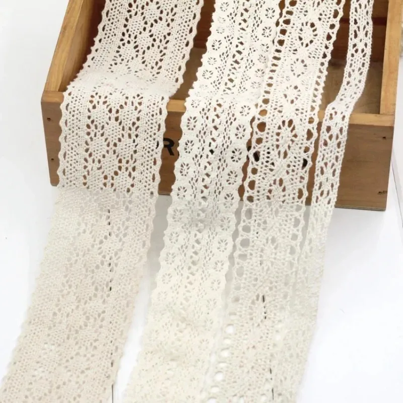 Ivory White Cotton Lace Trim R - Art Craft Girl 评论和价格