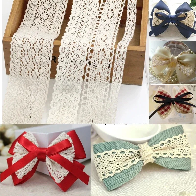 Ivory White Cotton Lace Trim R - Art Craft Girl 评论和价格